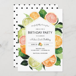Invitación Cumpleaños de Tutty Fruity Citrus