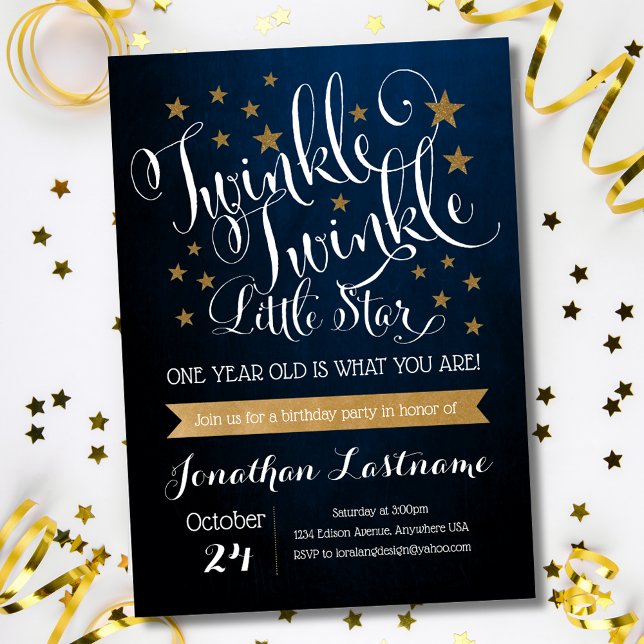 Invitación Cumpleaños de Twinkle Twinkle Little Star (Subido por el creador)