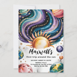 Invitación Cumpleaños de un año alrededor del sol