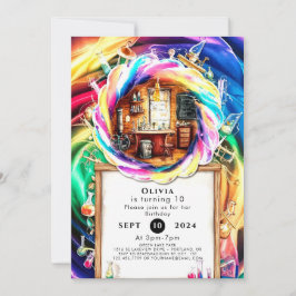Invitación Cumpleaños de un científico divertido y caprichoso