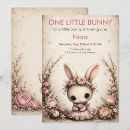 Invitación Cumpleaños de un conejito - Animal de cuento