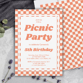 Invitación Cumpleaños de un Fiesta picnic moderno