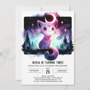 Invitación Cumpleaños de un Gato de Cute Kitten