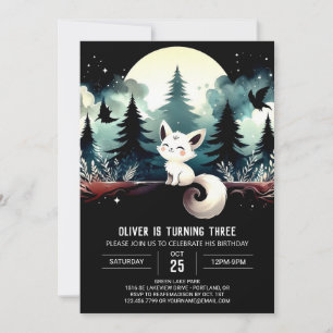 Invitación Cumpleaños de un gato imprimible moderno