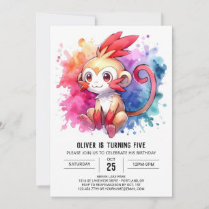 Invitación Cumpleaños de un Mono en Línea Divertido