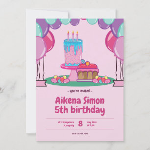 Invitación Cumpleaños de un niño colorido