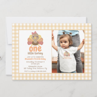 Invitación Cumpleaños de un pequeño pavo