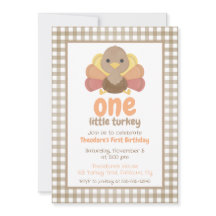 Cumpleaños de un pequeño pavo (marrón)