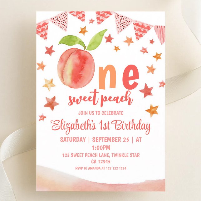Invitación Cumpleaños de Una Dulce Niña de Melocotón 1 (Subido por el creador)