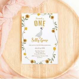 Invitación Cumpleaños de una flor silvestre amarilla