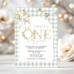 Invitación Cumpleaños de una niña de un ganso tonto