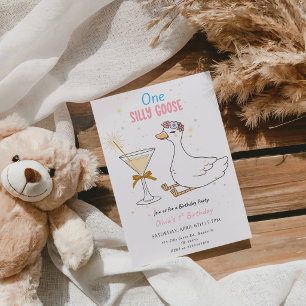 Invitación Cumpleaños de una niña de un ganso tonto