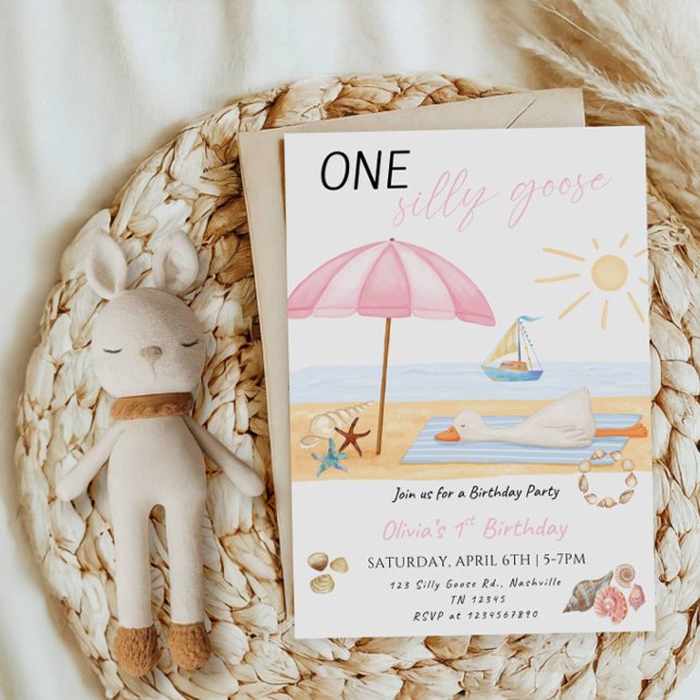 Invitación Cumpleaños de una niña de un ganso tonto (Subido por el creador)