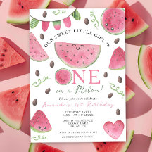 Cumpleaños de una niña dulce de sandía One in a Me