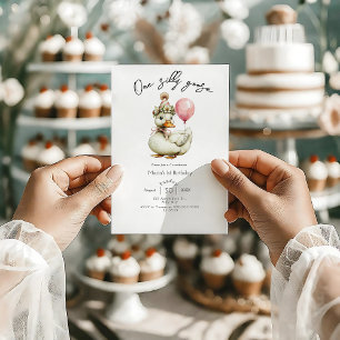 Invitación Cumpleaños de una niña: Una Gansa Tonta 1er año