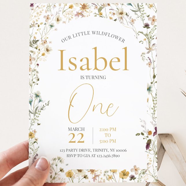 Invitación Cumpleaños de una pequeña flor silvestre (Subido por el creador)