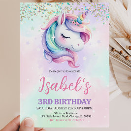Invitación Cumpleaños de Unicornio