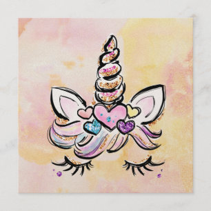 Invitación Cumpleaños de Unicornio