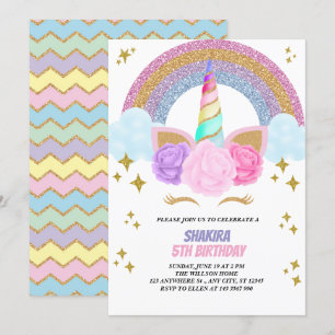 Invitación Cumpleaños de Unicornio