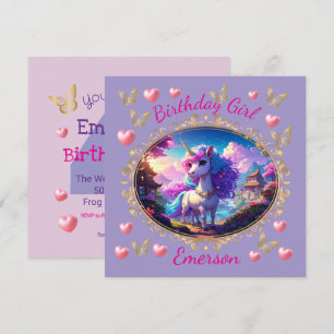 Invitación Cumpleaños de Unicornio Mágico