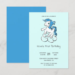 Invitación Cumpleaños de Unicornio personalizado