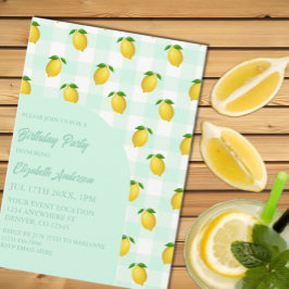 Invitación Cumpleaños de verano con limón cítrico