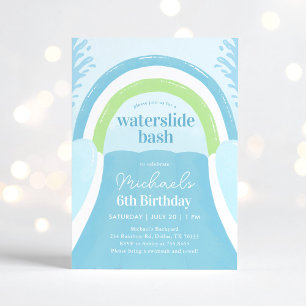 Invitación Cumpleaños de verano de Waterslide Bash
