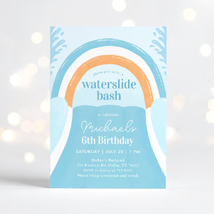Invitación Cumpleaños de verano de Waterslide Bash