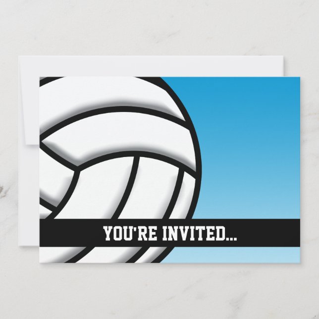 Invitación Cumpleaños de Voleibol (Anverso)
