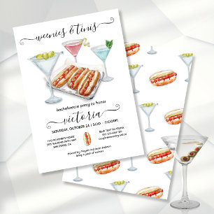 Invitación Cumpleaños de Weenies y Tinis Bachelorette