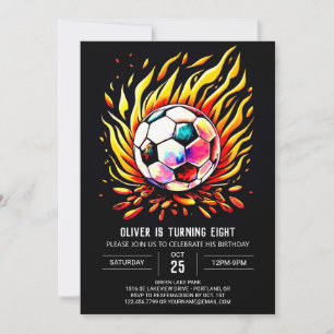Invitación Cumpleaños de Whimsical Sports Editable Soccer