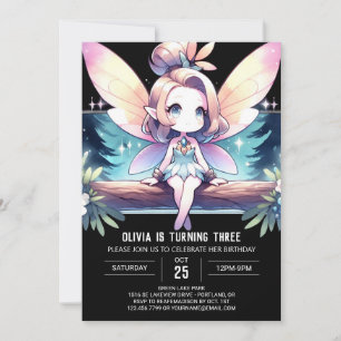 Invitación Cumpleaños de Whimsy Pastel Fairy