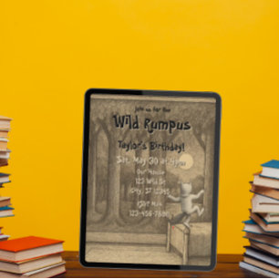 Invitación Cumpleaños de Wild Rumpus