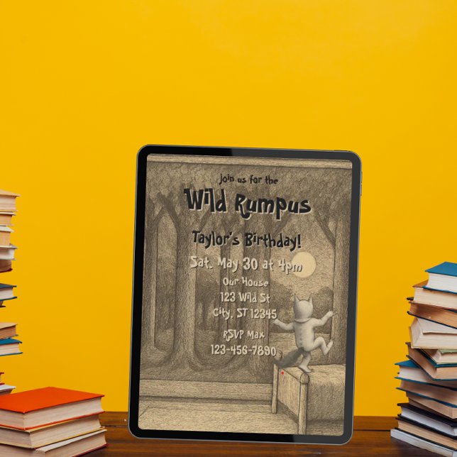 Invitación Cumpleaños de Wild Rumpus (Subido por el creador)