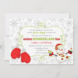 Invitación Cumpleaños de Winter Wonderland