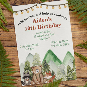 Invitación Cumpleaños de Woodland