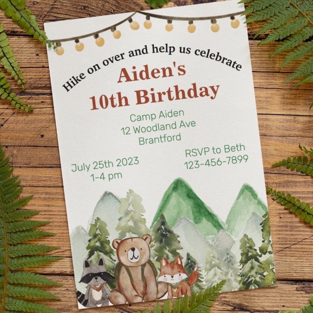 Invitación Cumpleaños de Woodland (Subido por el creador)