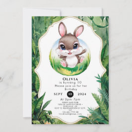 Invitación Cumpleaños de Woodland Bunny