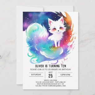 Invitación Cumpleaños de Woodland Charm Fox