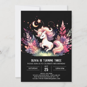 Invitación Cumpleaños de Woodland Cute Horse
