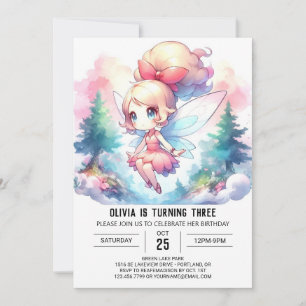 Invitación Cumpleaños de Woodland Majestic Fairy