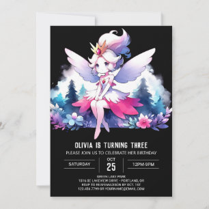 Invitación Cumpleaños de Woodland Simple Fairy