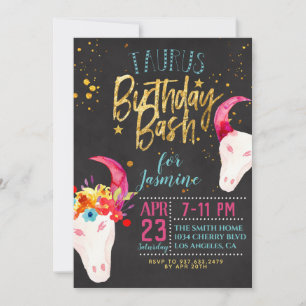 Invitación Cumpleaños de Zodiac Taurus