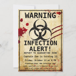 Invitación Cumpleaños del apocalipsis zombie | Halloween Bioh