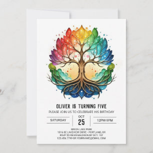 Invitación Cumpleaños del árbol de la vida