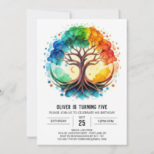 Invitación Cumpleaños del árbol de la vida encantado