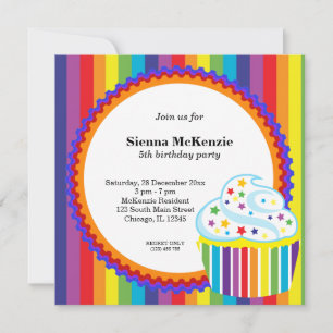 Invitación Cumpleaños del Arcoiris
