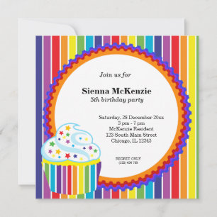 Invitación Cumpleaños del Arcoiris
