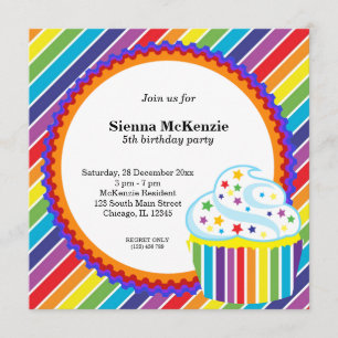 Invitación Cumpleaños del Arcoiris
