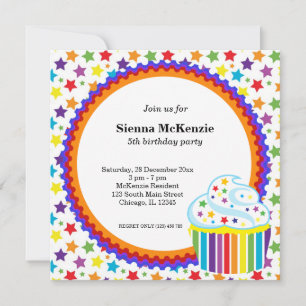 Invitación Cumpleaños del Arcoiris